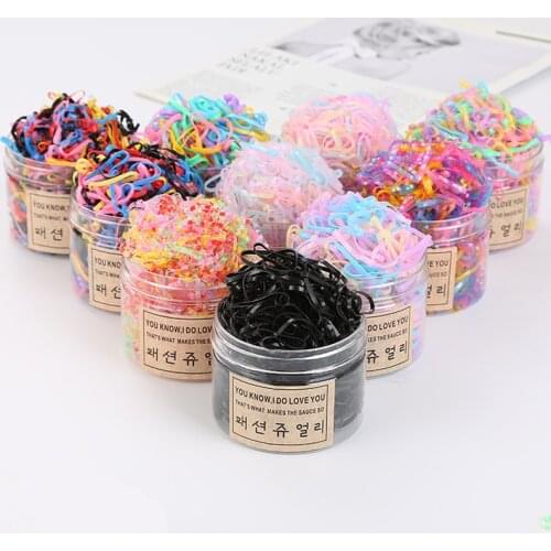 500pcs/set Hairlyah One-time Hair Tie Rubber Band Women Hair Rope Hair band Elastic Ponytail Scrunchies Ornament Accessories