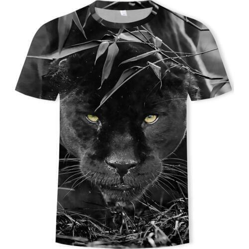 Animal lion tiger men’s T-shirt O-neck short sleeve Anime cartoon 3d print mens T shirts casual beach t shirt oversized t-shirt