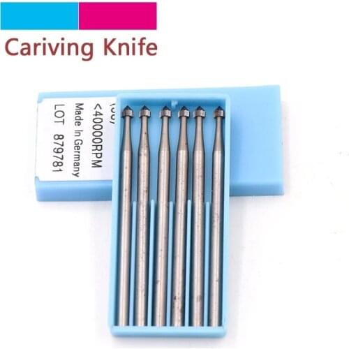 1/6pcs 2.35mm Shank 1.0-2.3mm Precision Tungsten Carbide Rotary Burrs Milling Cutter Rotary Tool Peach Type Carving Knife
