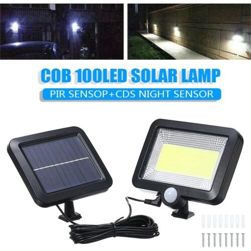 1Pcs 100LED Waterproof COB Solar Power PIR Motion Sensor Outdoor Garden Lamp Security Lights For Courtyard Aisle Porch