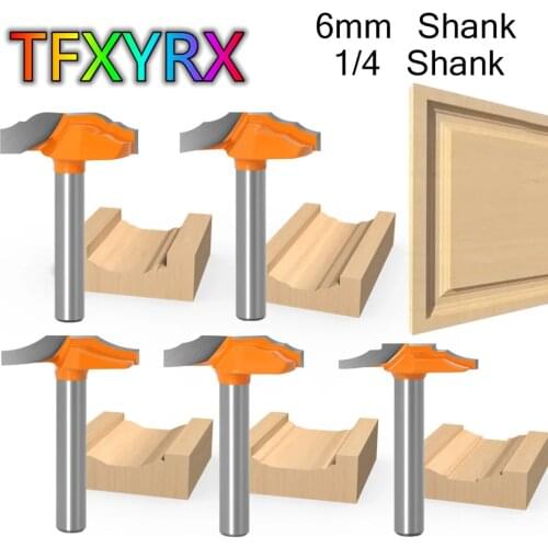 1pc 6mm 1/4inch Shank Door&Drawer Front Edge Router Bit Panel Line Tenon Cutter CNC Machine Milling Tools for Wood