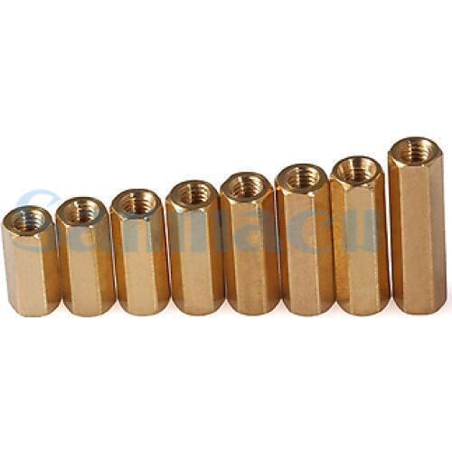 20pcs M3 Female Hex Screw Brass PCB Standoffs Hexagonal Spacers