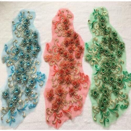 3d flower embroidery big size patches apliques de roupa applique sew on patches for clothes bordados para costura