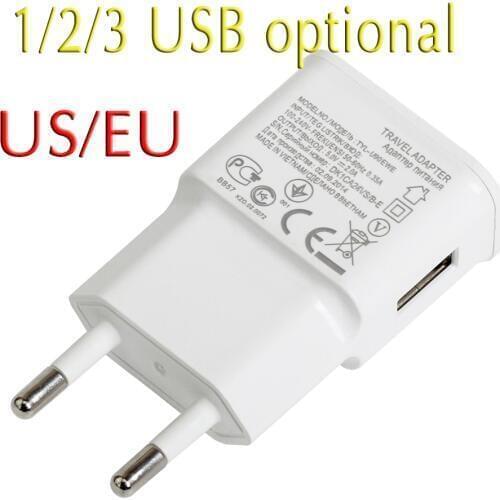5V 1A 2A 3A 3 USB 3 Ports Interface Travel EU US Plug USB 71 Original Wall Charger Adapter For Samsung 7100 iphone phone 100 pcs