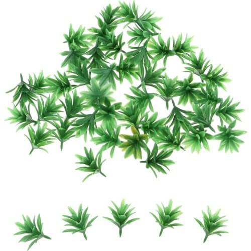 50 Pieces Orchid Flower Tree Model For Railway Landscape Building Material Green