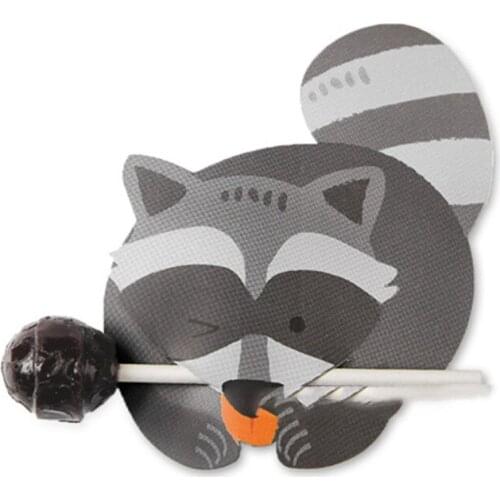 50Pcs Cute Fox Candy Paper Lollipop Decoration Card Wedding Supplies Kids Birthday Party DIY Candy Gift Accessories