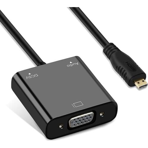 HDMI-Compatible to VGA Adapter, Mini HDMI-Compatible to VGA Video Converter, Mini HDMI-Compatible to VGA Cable