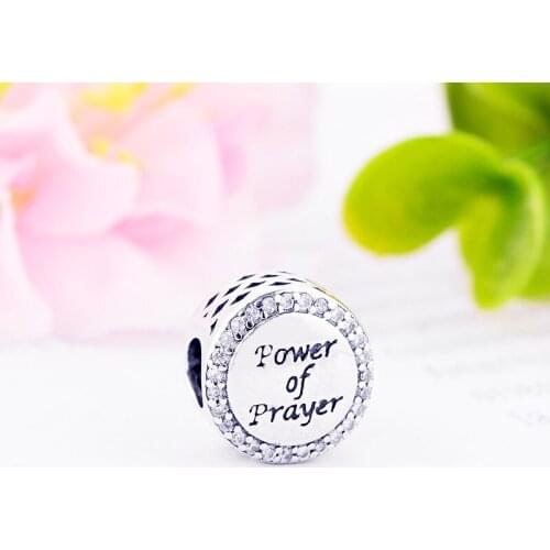 Authentic 925 Silver Power Of Prayer Bead Fit Original Pan Charm Bracelet Jewelry For Making Women Christmas Berloque 2020