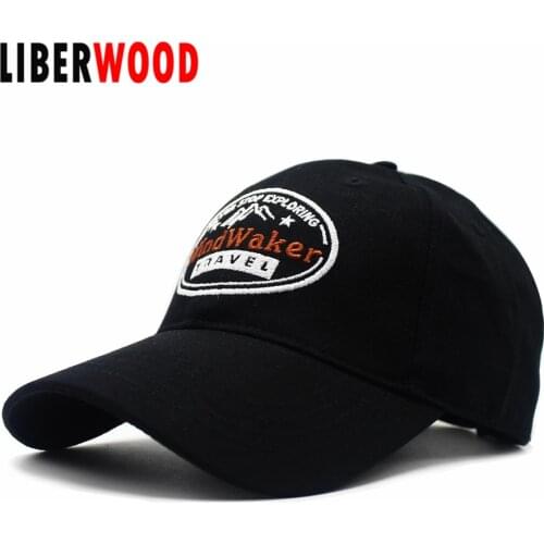 LIBERWOOD Travel traveller windwaker cotton baseball caps men women causal hat never stop exploring cap hats climbing mountain