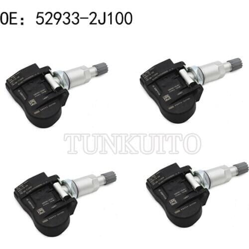 4 PCS/Set Tire Pressure Sensor 52933-2J100 for Hyundai-Verna Solaris Kia Sorento Kia Mohave [HM] 529332M650/ 52933-B1100
