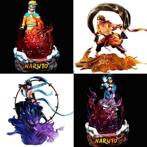 Naruto Shippuden Uzumaki Naruto Uchiha Sasuke GK Action Figures PVC Statue Figurine Anime Model Doll for Children Toys