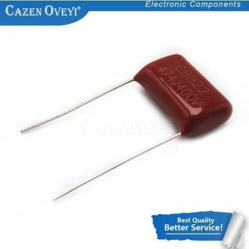 10pcs/lot 400V474J 0.47UF Pitch 15mm 470NF 400V 474 CBB Polypropylene film capacitor In Stock