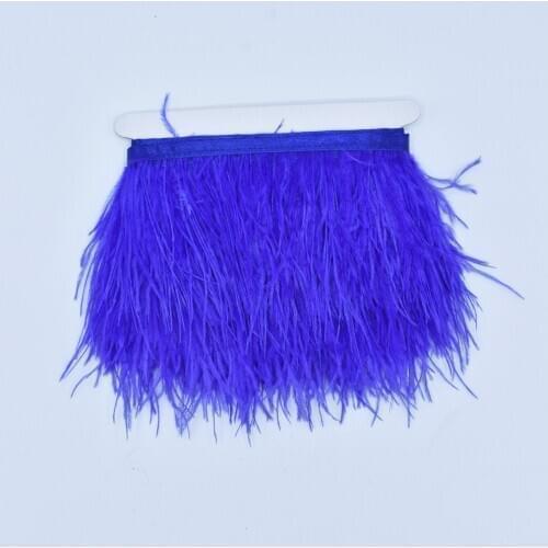 2 meters 8-10CM Top high quality real colored ostrich feather trims for skirt/dress/costume feathers ribbon plumas trimming New