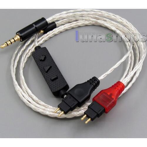 LN005436 5N OCC + Silver Plated Copper Mic Remote Cable For Sennheiser HD580 HD600 HD650 HDxxx HD660S HD58x HD6xx Headphone