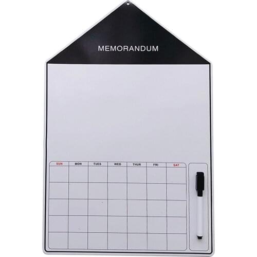 House Shape Magnetic Refrigerator Post Home Writing Message Board Refrigerator With Whiteboard Pen Multi-functional natural