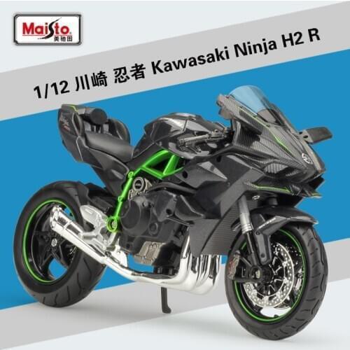 Maisto 1:12 Kawasaki Ninja H2 R Black Diecast Alloy Motorcycle Model Toy