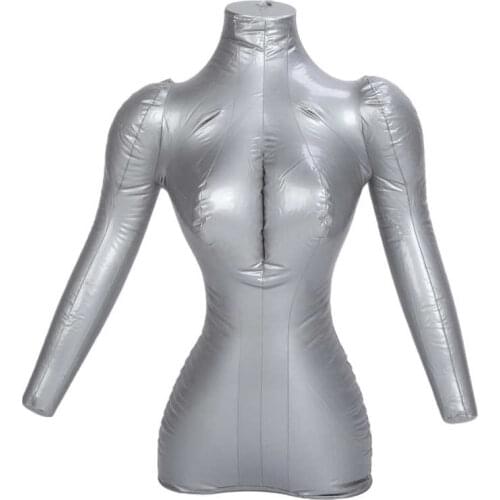 Inflatable Clothing Mannequin Model PVC Female Coat Upper Body Inflatable Mannequin Rack Coat Clothes Model Accessories Rack