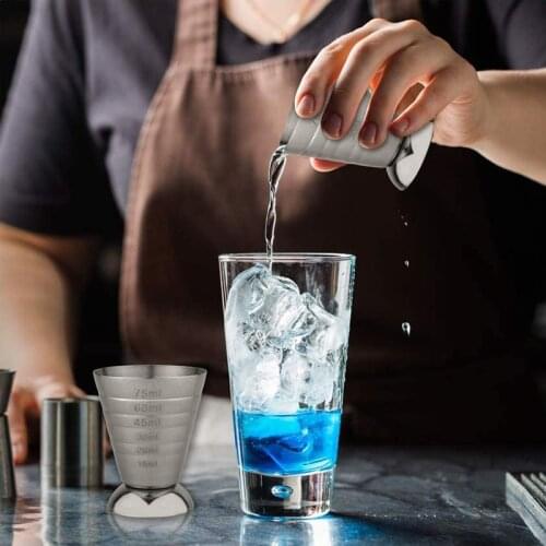 Stainless Steel Measuring Cup Cocktail Jigger Graduated Cup For Bar Liquid or Dry Mini Espresso Shot Glass Up to 2.5oz 75ml