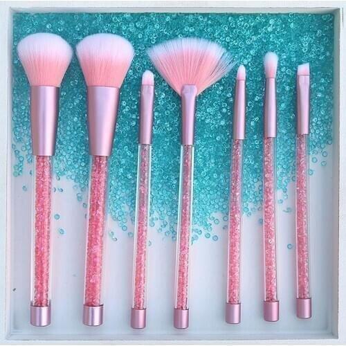 New 7Pcs Beginners Makeup Brushes Set for Blush Powder Foundation Eyeshadow Women Beauty Glitter Make Up Brush Tools