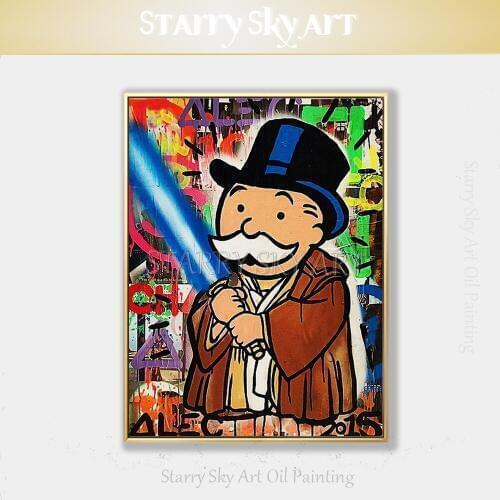 Excellent Artist Hand-painted High Quality Modern Fine Art Rich Man with Lightsaber Jedi Knight Oil Painting for Wall Decoration