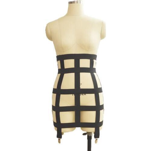 Elastic black garter belt pastel goth wedding garter punk rock stockings suspender belt party dancing dress woman bondage