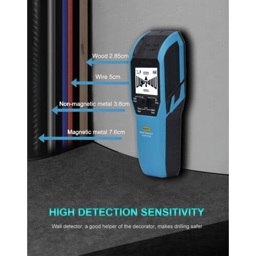 PQWT-QT28 Metal scanning detection Stud Sensor Detecting plasterboard and live wires Portable radon measuring instruments