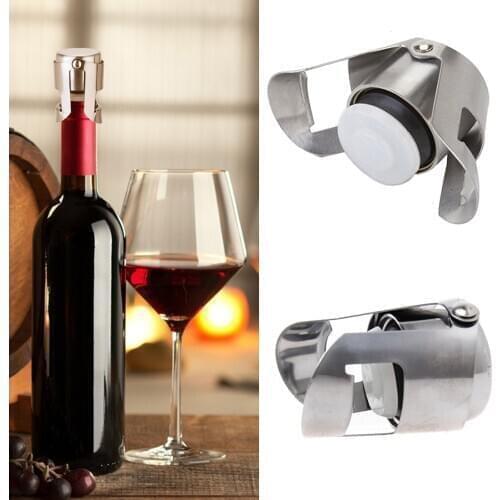 1PC Stainless Steel Champagne Cork Portable Bar Stopper Wine Cork Sparkling Wine Champagne Cap Bar Tools
