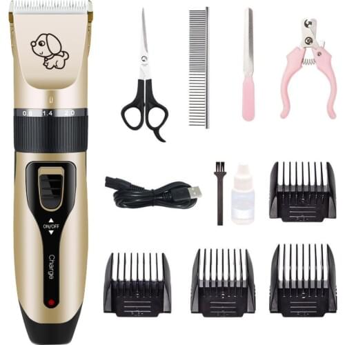 Rechargeable Professional Hair Clipper (Pet/Cat/Dog/Rabbit) Hair Trimmer Dog Hair Clipper Grooming Shaver Set Pets Haircut Tool