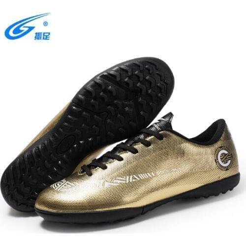 ZHENZU Professional Men Boys Low Ankle Soccer Shoes Cleats Outdoor Football Boots Kids Athletic Sneakers chaussure de foot size 32-44
