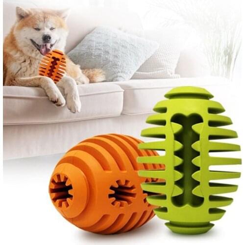 Rubber Rugby Feeding Toy Molar Tooth Cleaning Tools Bite Resistant Ball Interactive Intelligent Dog Toys Pet Products
