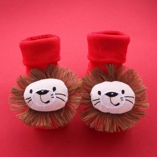 Christmas Themed Children Cotton Cartoon Socks Red Christmas Baby Socks Autumn Winter Absorb Sweat Socks For 0-3Y Baby