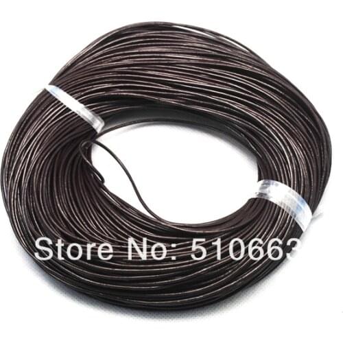 100 meters Genuine leather cord good quality of thread of making jewelry accessories findings size 2.0mm charms silver bracelets