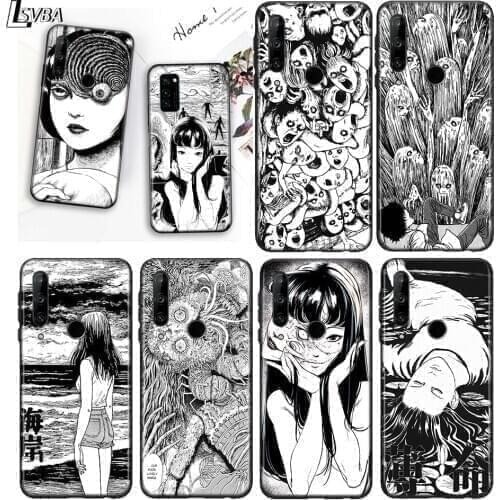 Silicone Cover Junji Ito Tees Horror For Huawei Honor 7C 7A 7S 8 8A 8X 8C 8S 2019 2020 9 lite 9X Pro Black Phone Case