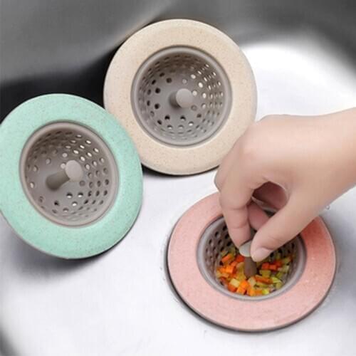 Kitchen Sink Prevent Clogging Filter Silicone Floor Drain Plug Bathroom Kitchen Floor Sink Prevent Paper Jams Sink Filter