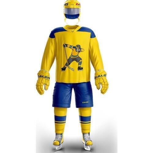 COLDOUTDOOR super goalie ice hockey jersey yellow H6100-21