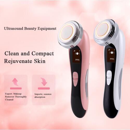 JEAXI Color light EMS facial detoxification Beauty Instrument Ultrasonic Microcurrent Import Reduce Wrinkle Face Lifting Massage