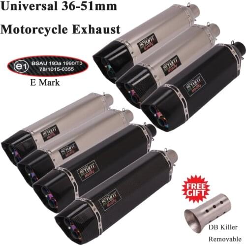 Unviersal Motorcycle Exhaust Escape Modified 2 Holes Muffler DB Killer Left ＆ Right Fot TMAX 530 Z1000 Ninja 650 R1 Dirt Bike R3