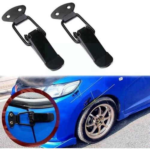 Auto Universal Bumper Security Hook Lock Clip personality Car Fasteners Hasp Release Clip Kit Hood For Racing black Truck Q C4H2