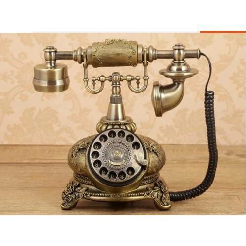 Bronze color Rotating disk high-grade antique telephone Vintage antique Phone