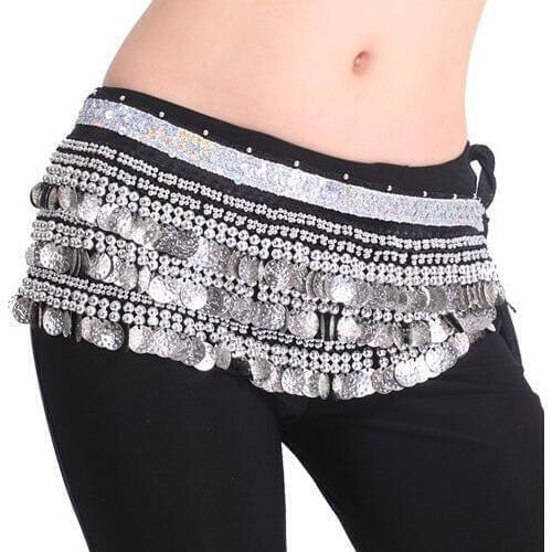 Women Belly Dance Hip Scarf Belt Velvet Indian Dance Hip Scarf Waistband Skirt Belt Belly Dance Waist Chiain Hip Dress Scarf 89