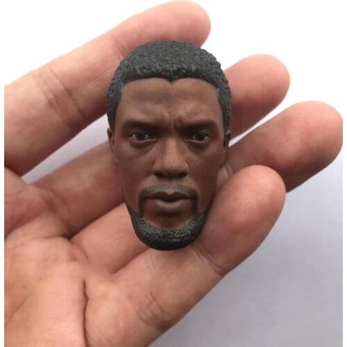 1/6 scale male figure doll accessories Wakanda king T'Challa hero Black Panther head sculpt for 12" Action figure doll A0068