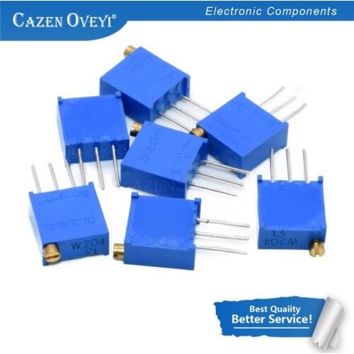 10pcs/lot 3296W potentiometer 102 (1K) multi turn precision adjustable resistor 3296W-1-102LF top tone In Stock