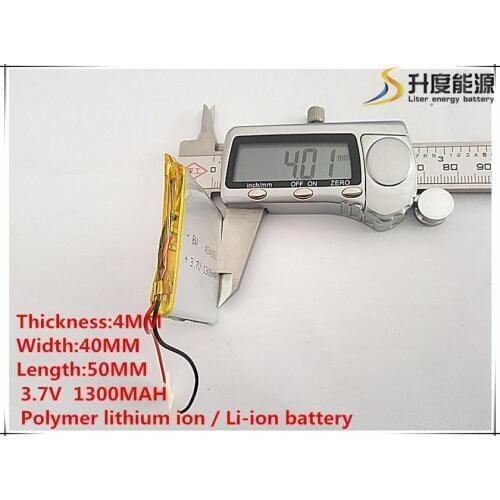 10pcs [SD] 3.7V,1300mAH,[404050] Polymer lithium ion / Li-ion battery for TOY,POWER BANK,GPS,mp3,mp4,cell phone,speaker