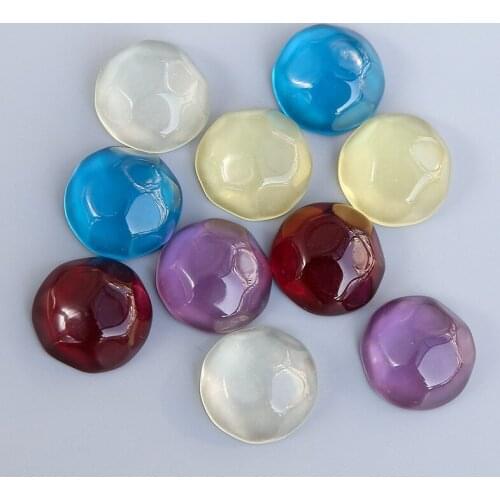 10pcs Vintage female Resin Earrings Sweet Water Ripple semi-circular Jelly Color Earring For Women Girls Diy Jewelry Accessories