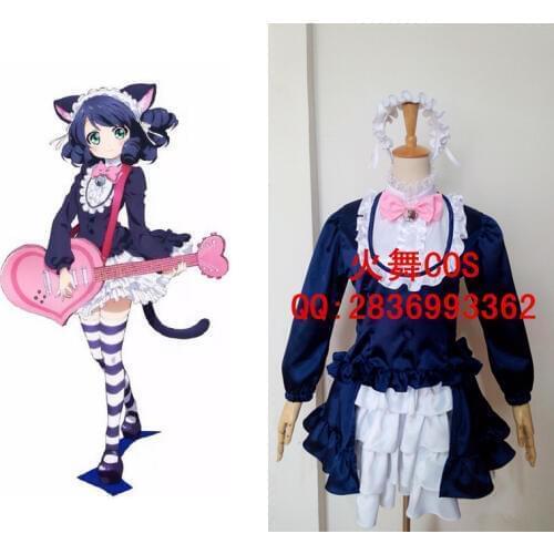 2016 show by rock cosplay costume anime cosplay japanese anime costume cat clothes cat woman cat woman Cyan Cosplay costume