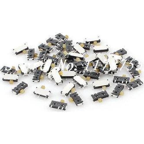 50pcs On/Off 2 Position SPDT Horizontal Miniature SMT SMD Slide Switch