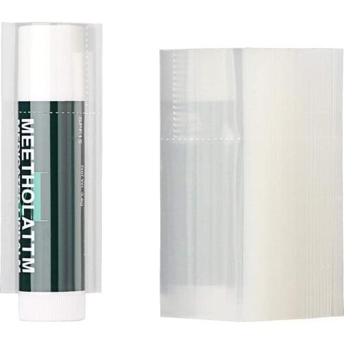 500Pcs Clear Perforated Shrink Bands for Lip Balm Chapstick Lip balm containers