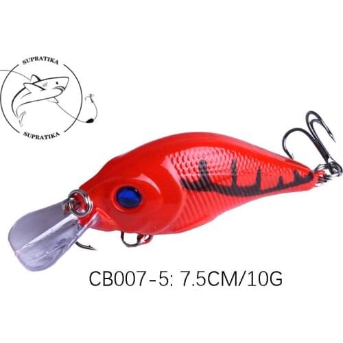 7.5cm/10g Artificial Lifelike Rock Crank Plastic Hard Bait 3D Simulation Eyes Anti-corrosion With Treble Hook Bionic Bait