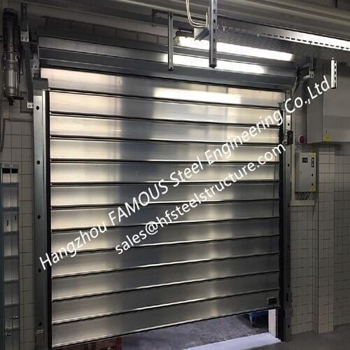 Aluminum Extrusion Profiles Fire Rated Roller Door Fireproof Lifting Door With Electric Openers