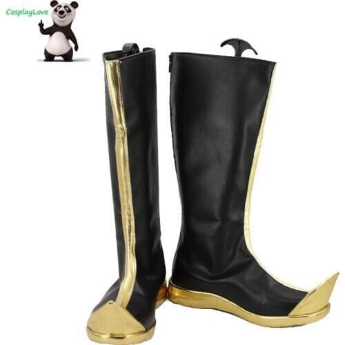 Avatar: The Last Airbender Zuko Black Shoes Cosplay Long Boots Leather Custom Made For Halloween